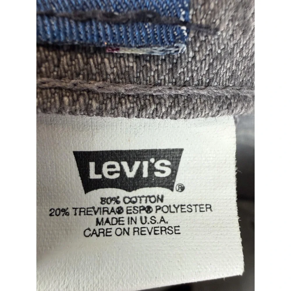 VTG Levis 540 Signature Jeans Mens 37x31 Gray Relaxed Fit Tapered Denim Made USA